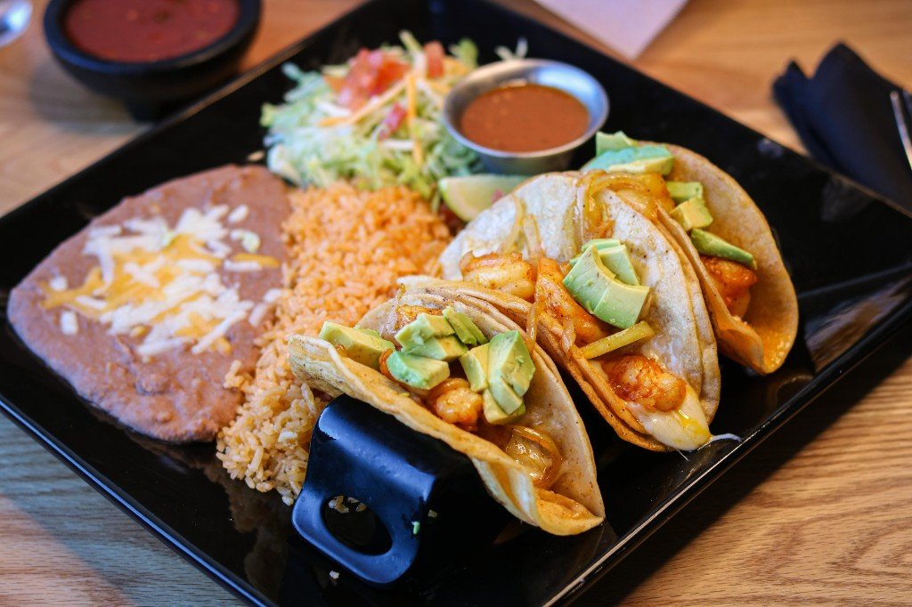 Shrimp tacos at Tequila Fuego Longview